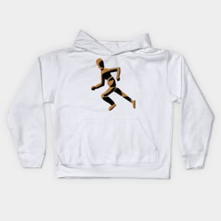 Running Armature Oil Painting Kids Hoodie